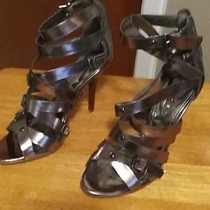 Marc Fisher Metallic Silver Heels